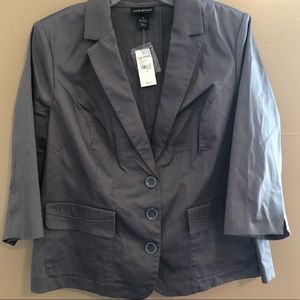 Lane Bryant Gray Jacket Blazer Sz 18 Plus